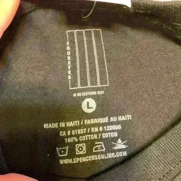 Four Eyes Neko men’s shirt sz L anime graphic tee streetwear halloween casual - Picture 5 of 7